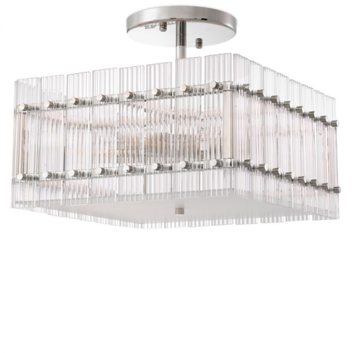 Ceiling Lamp Ruby square nickel finish