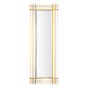 Mirror Pierce rectangular brushed brass finish