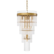 Chandelier Yara S antique brass finish