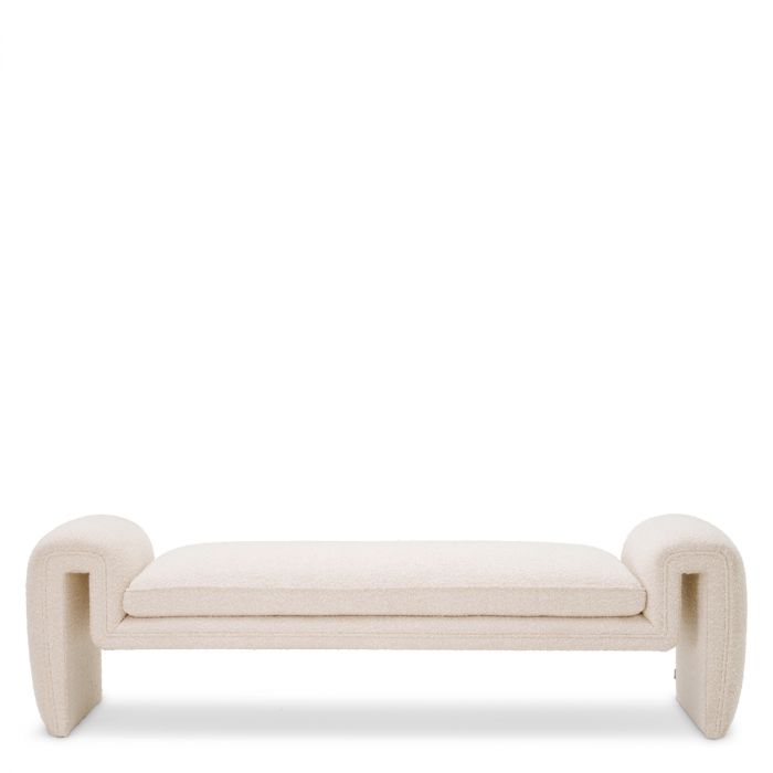 Banco Tondo L bouclé crema
