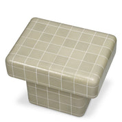 Mesa auxiliar de exterior Mateo gris claro