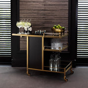 Trolley Eiffel brushed brass finish