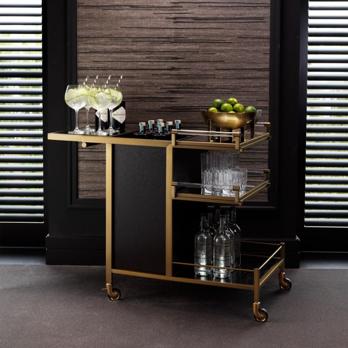 Trolley Eiffel brushed brass finish