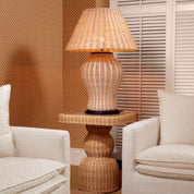 Table Lamp Dupoint natural rattan incl shade