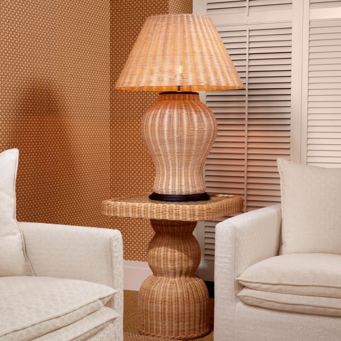 Table Lamp Dupoint natural rattan incl shade