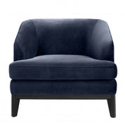Silla Monterey savona terciopelo azul medianoche