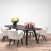 Dining Table Glover charcoal grey oak veneer