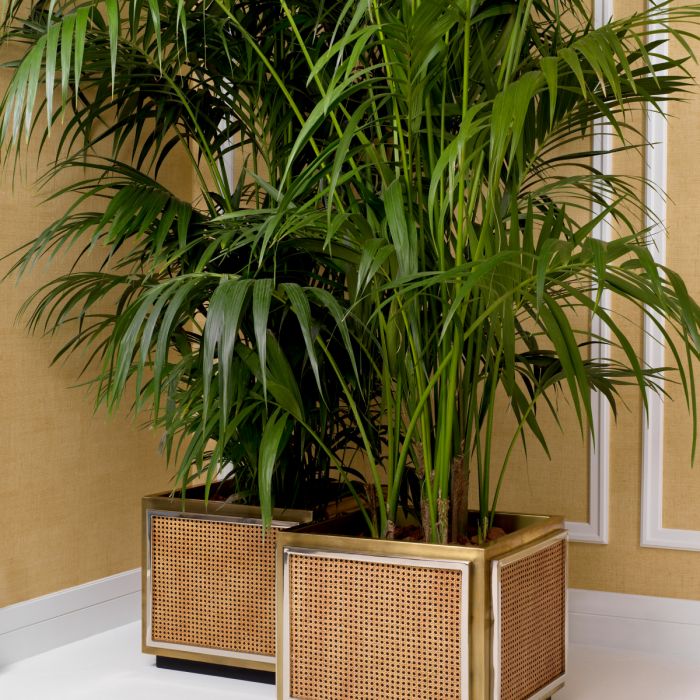 Planter Tropea vintage brass finish