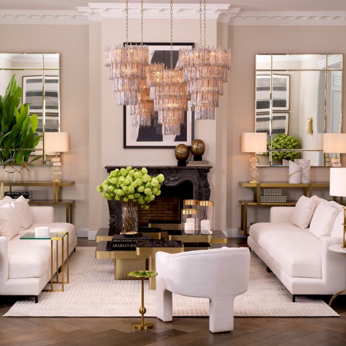 Chandelier Saint Roch S light brushed brass finish