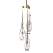 Chandelier Bellano S light brushed brass finish