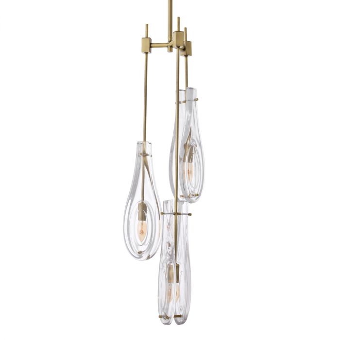 Chandelier Bellano S light brushed brass finish