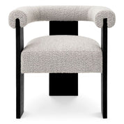 Dining Chair Percy bouclé grey