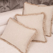 Cushion Nami rectangular bouclé cream