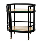 Trolley Bahamas black finish natural cane