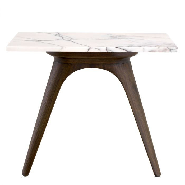 Side Table Borre rectangular bianco lilac marble