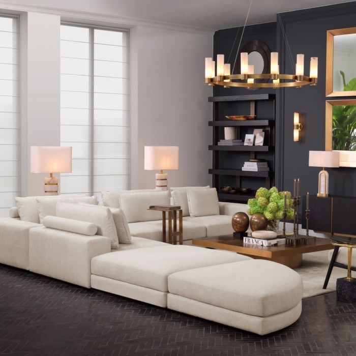 Chandelier Castro antique brass finish