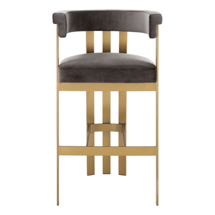 Bar Stool Clubhouse savona grey velvet