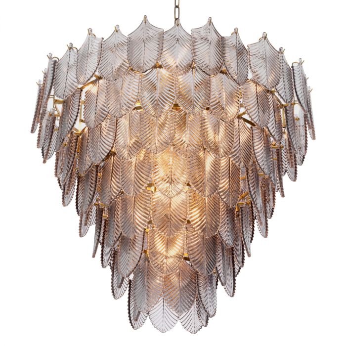 Chandelier Verbier L light brushed brass finish