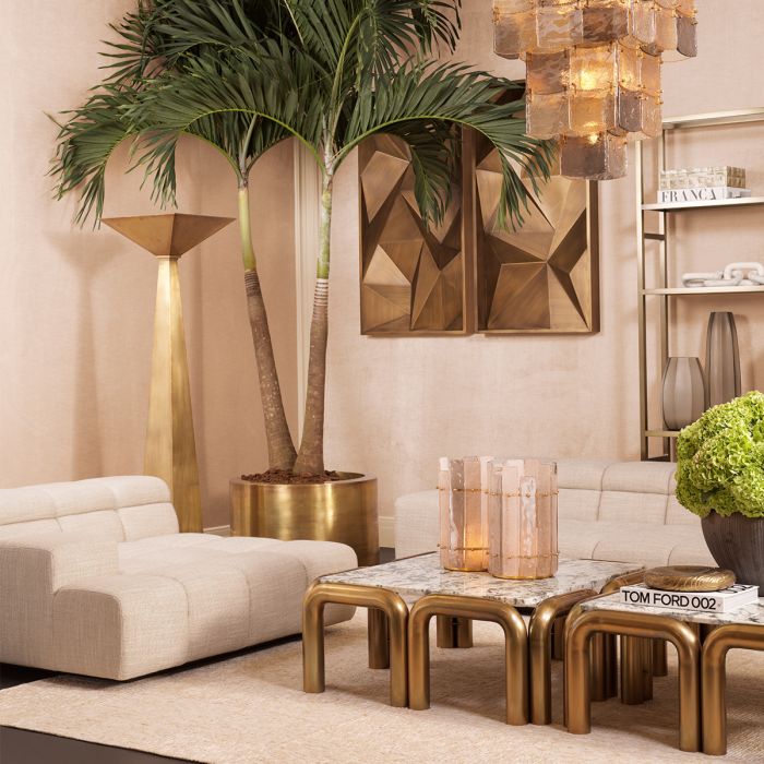 Floor Lamp Augustus vintage brass finish