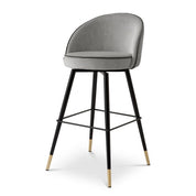 Bar Stool Cooper roche light grey velvet set of 2