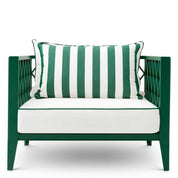 Silla de exterior Ocean Club verde Blaise blanco roto verde florent