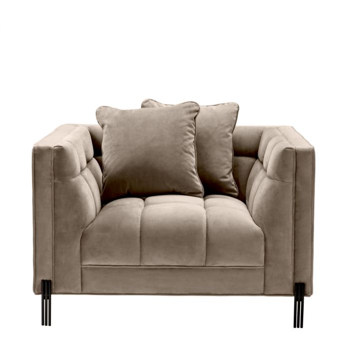 Silla Sienna savona terciopelo gris