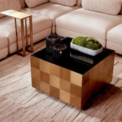 Side Table Pierre brushed brass finish