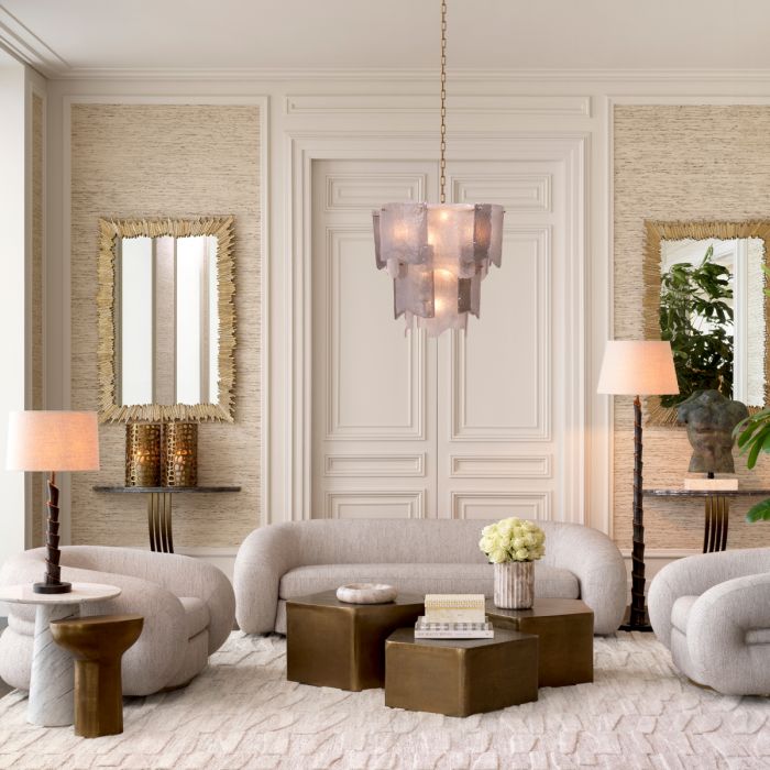 Table Lamp Riverbank bronze highlight finish incl shade