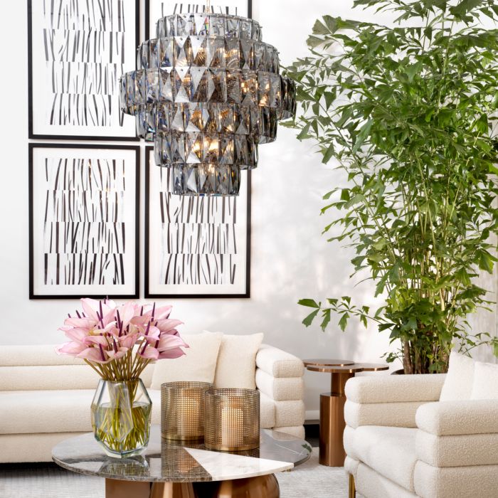 Chandelier Amazone L smoke glass
