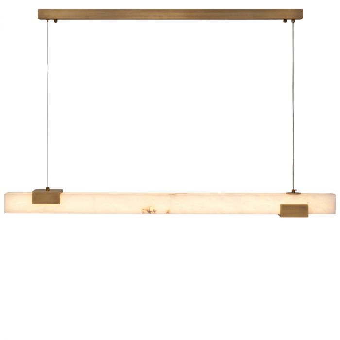 Lámpara de araña Furore con acabado en latón antiguo