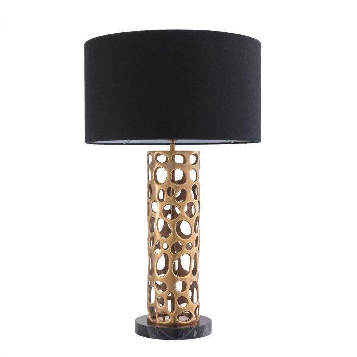 Table Lamp Dix vintage brass finish incl shade