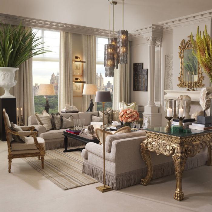 Floor Lamp Tryon antique brass finish incl velvet shade