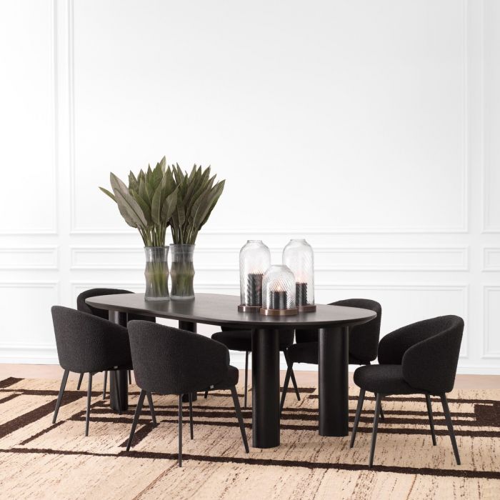 Dining Table Mogador S black veneer