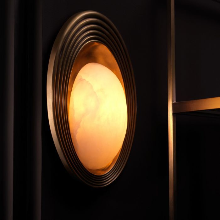 Wall Lamp Savono vintage brass finish