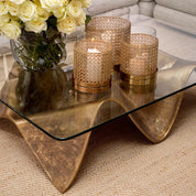 Coffee Table Angelico vintage brass finish