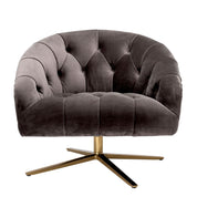 Swivel Chair Gardner savona grey velvet