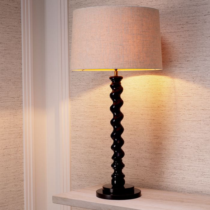 Table Lamp Massimo piano black finish incl shade