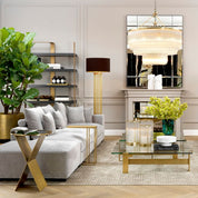 Side Table Fitch L brushed brass finish