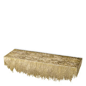 Mesa consola de pared Grove con acabado dorado