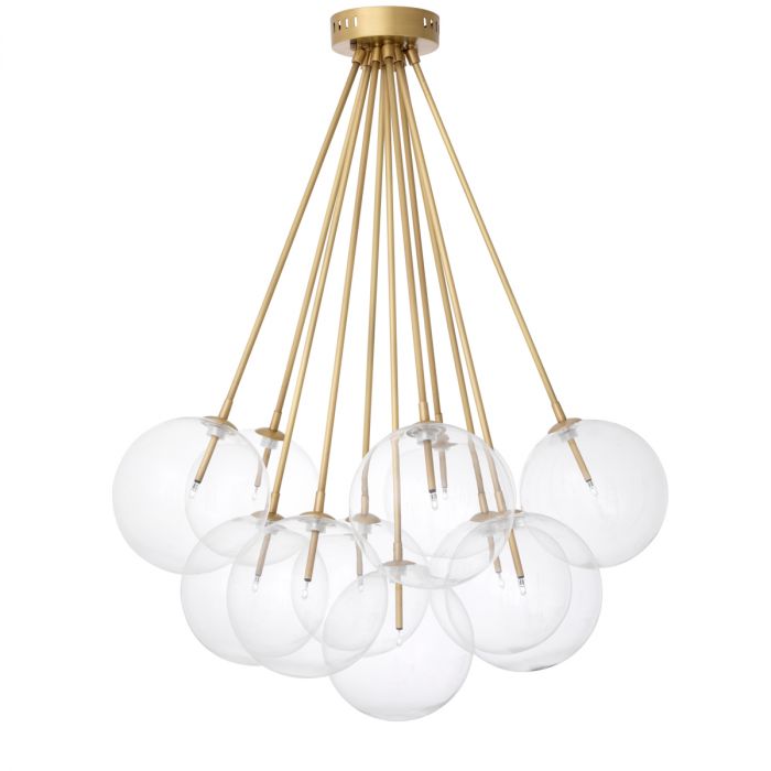Ceiling Lamp Molecule antique brass finish