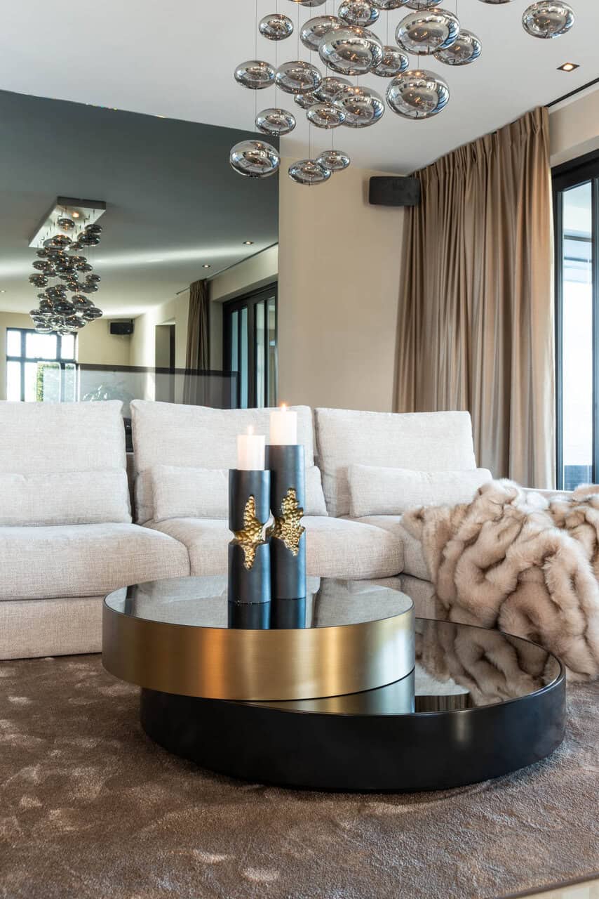 Coffee table Slice (Black/gold)