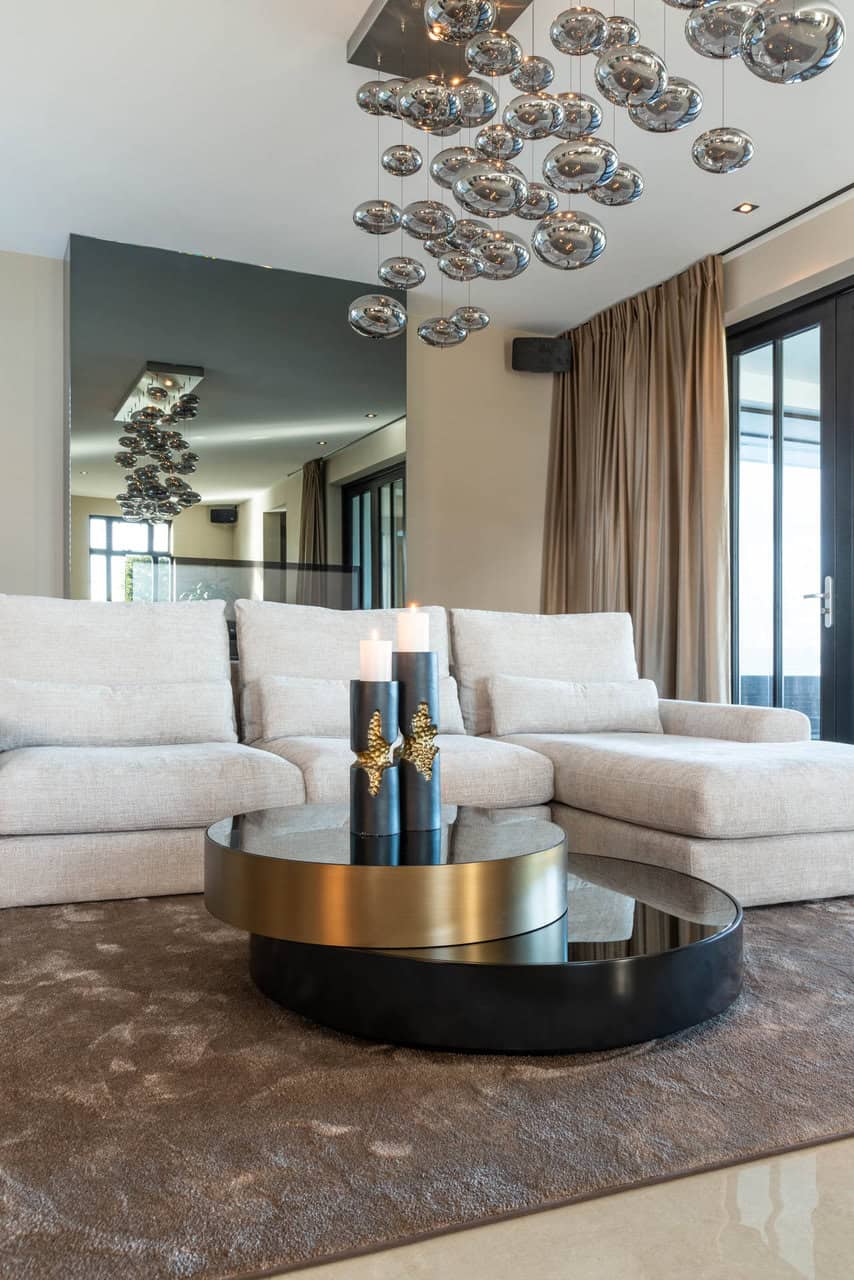 Coffee table Slice (Black/gold)