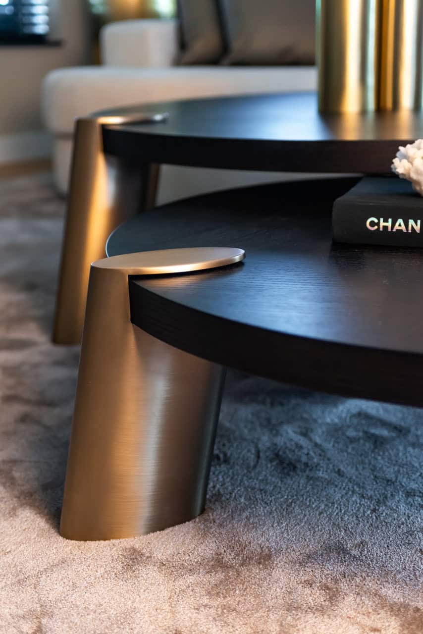 Mesa de centro Brody, juego de 2 (carbón vegetal)