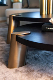 Mesa de centro Brody, juego de 2 (carbón vegetal)