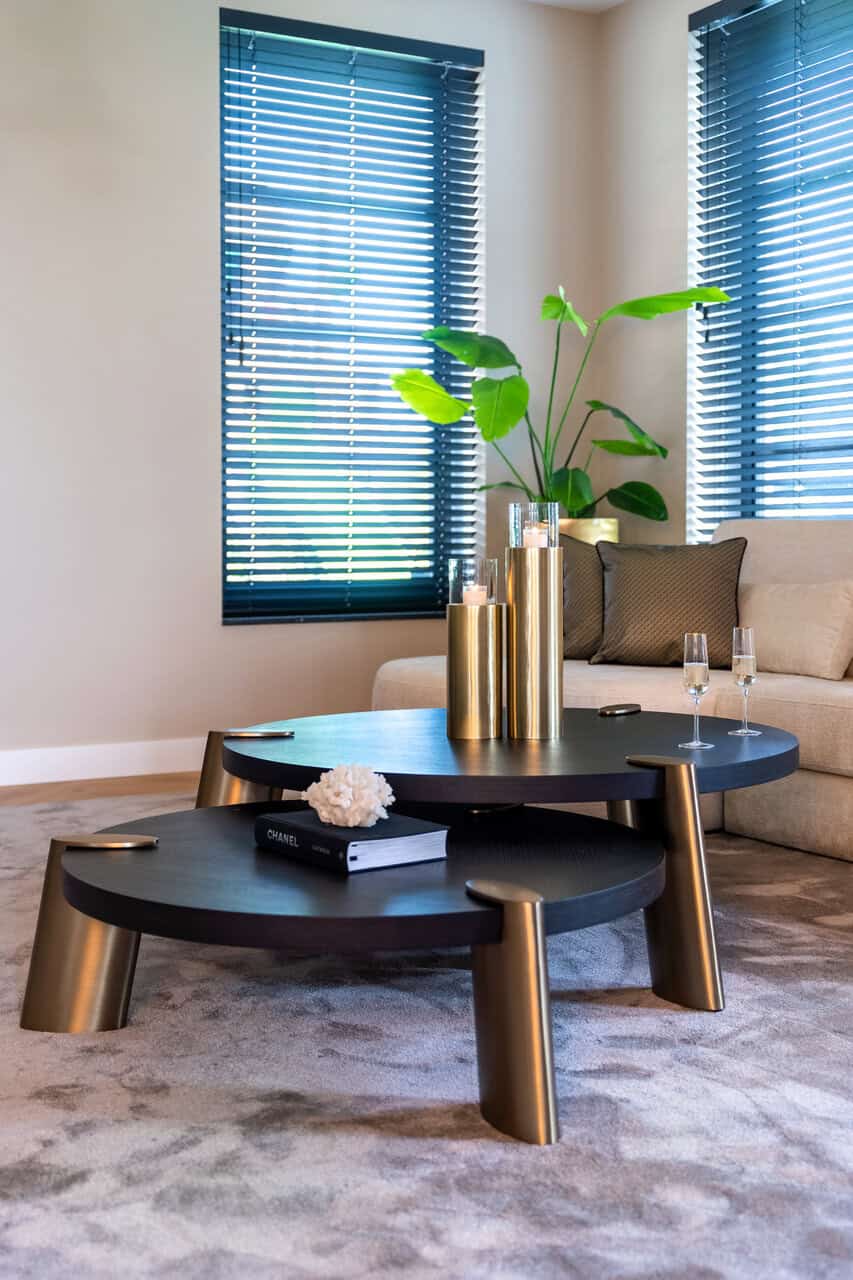 Mesa de centro Brody, juego de 2 (carbón vegetal)