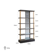 Display cabinet Rigley with mirror (Charcoal)