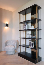Display cabinet Rigley with mirror (Charcoal)