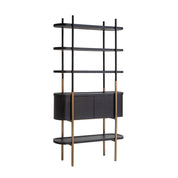 Storage cabinet Jameson 2-doors 4-shelves (Charcoal)