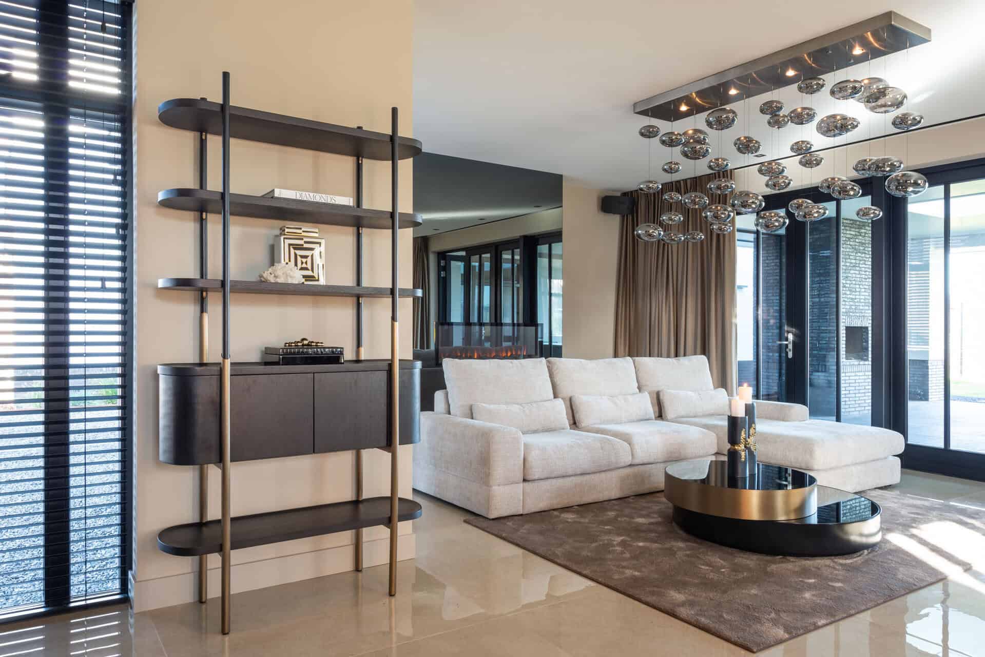 Coffee table Slice (Black/gold)