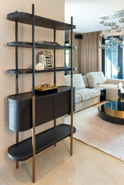 Storage cabinet Jameson 2-doors 4-shelves (Charcoal)